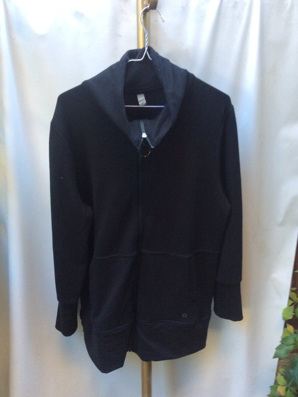 Hyba Funnel Neck Full Zip Black Sweatshirt XL
